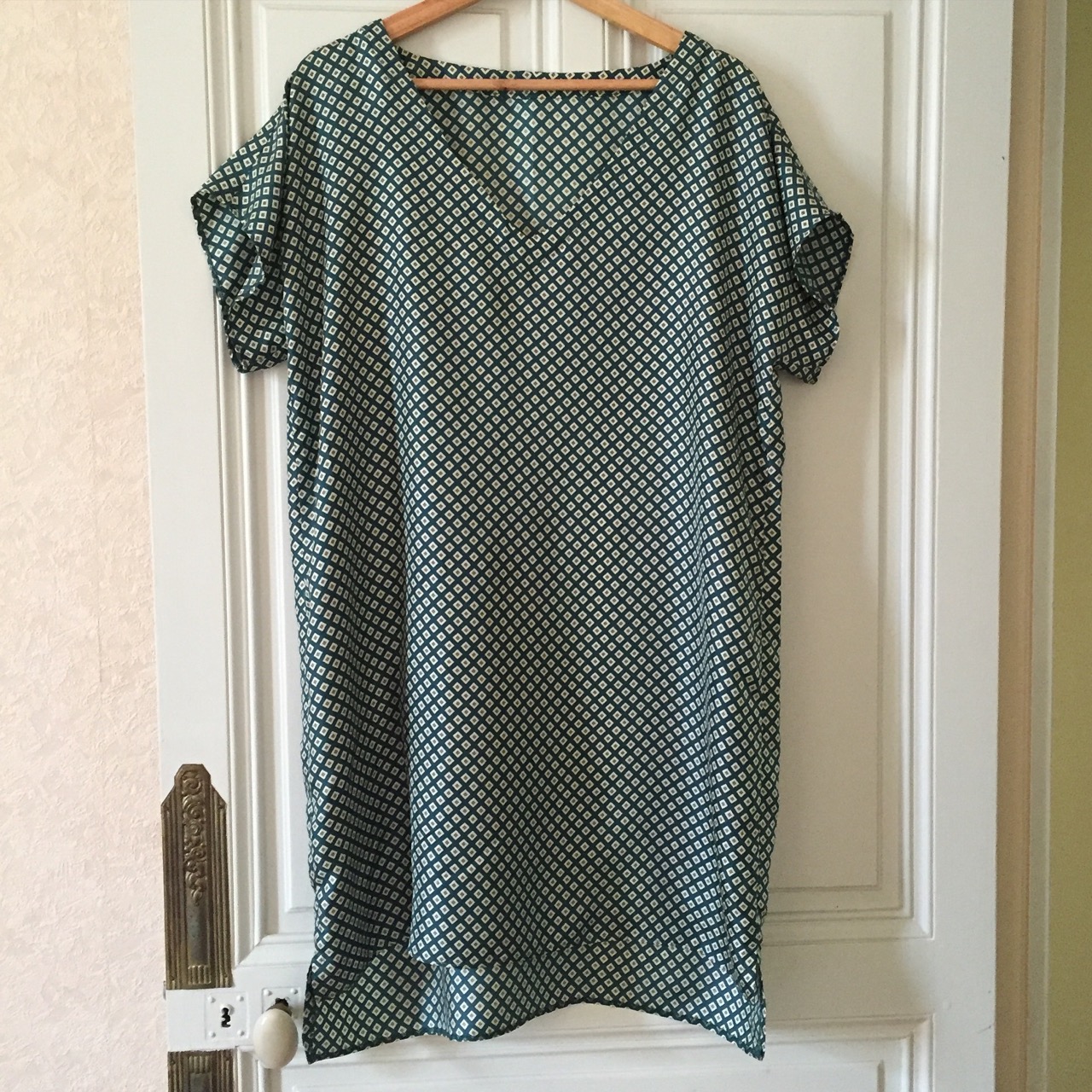 My silk v neck tunic